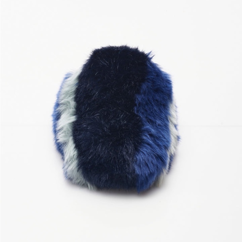 Free People Blue and Black Fur Slippers - Picture 11 of 12